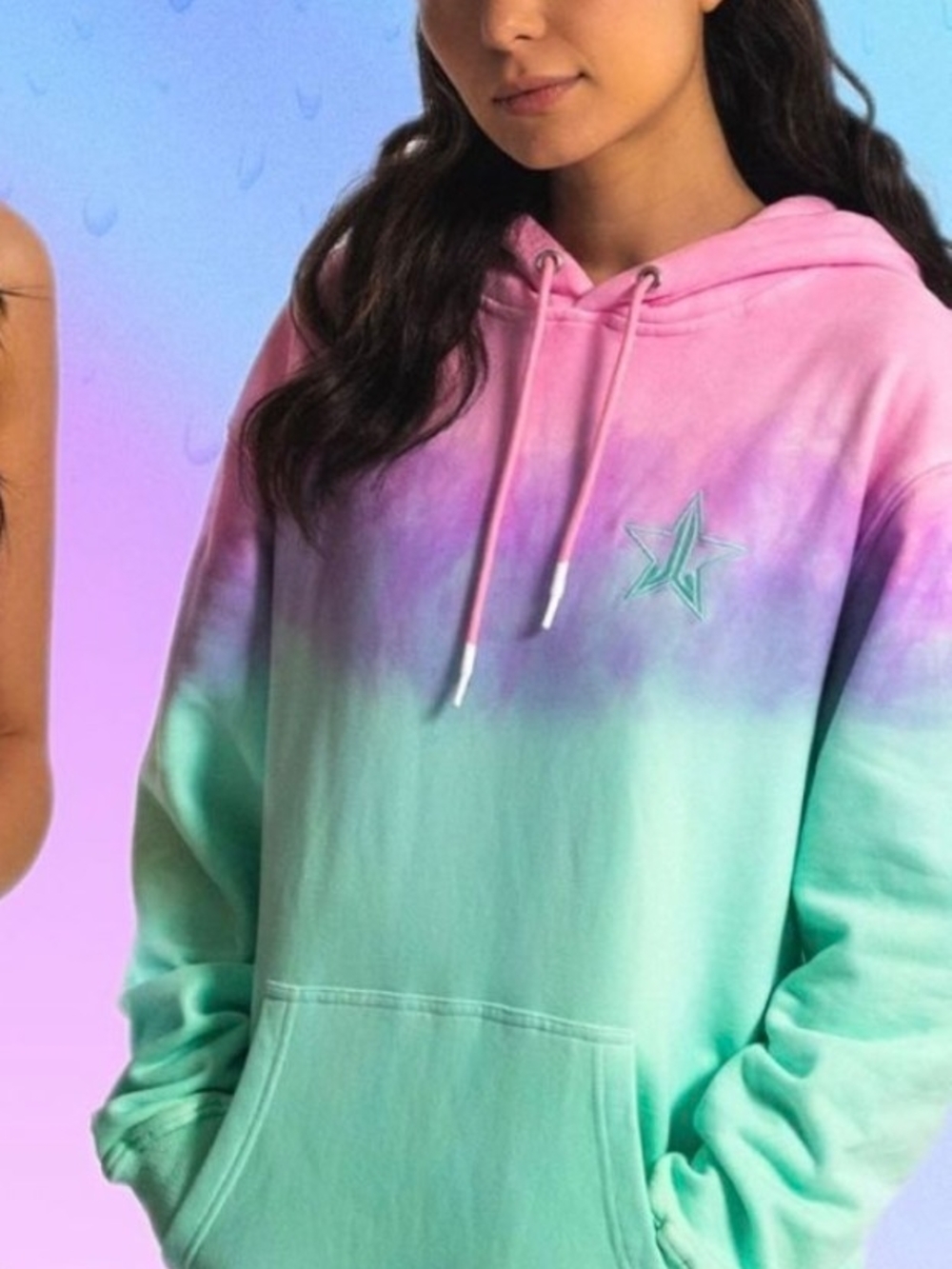 Tie-Dye Hoodie In Pink and Mint - JEFFREE STAR